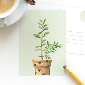 Plantje ansichtkaart