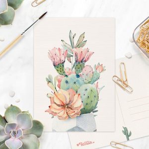 Cactus in bloei ansichtkaart